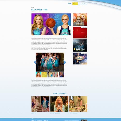 Disney Channel show section