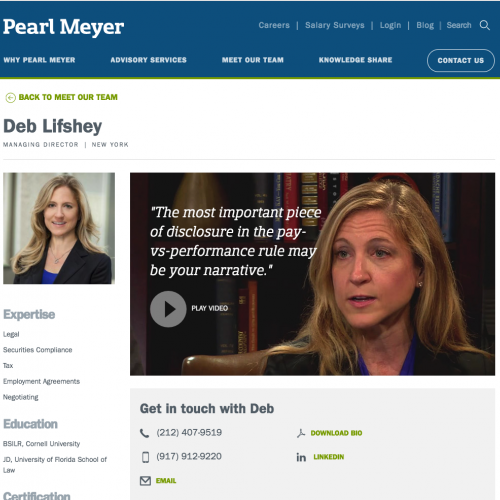 Pearl Meyer team page